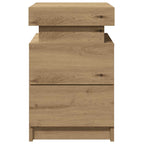 vidaXL LED-Nachttische 2 Stk. Artisan-Eiche 35x39x55 cm Holzwerkstoff
