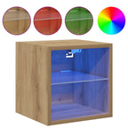 vidaXL TV-Wandschrank mit LED-Leuchten Artisan-Eiche 30x28,5x30cm