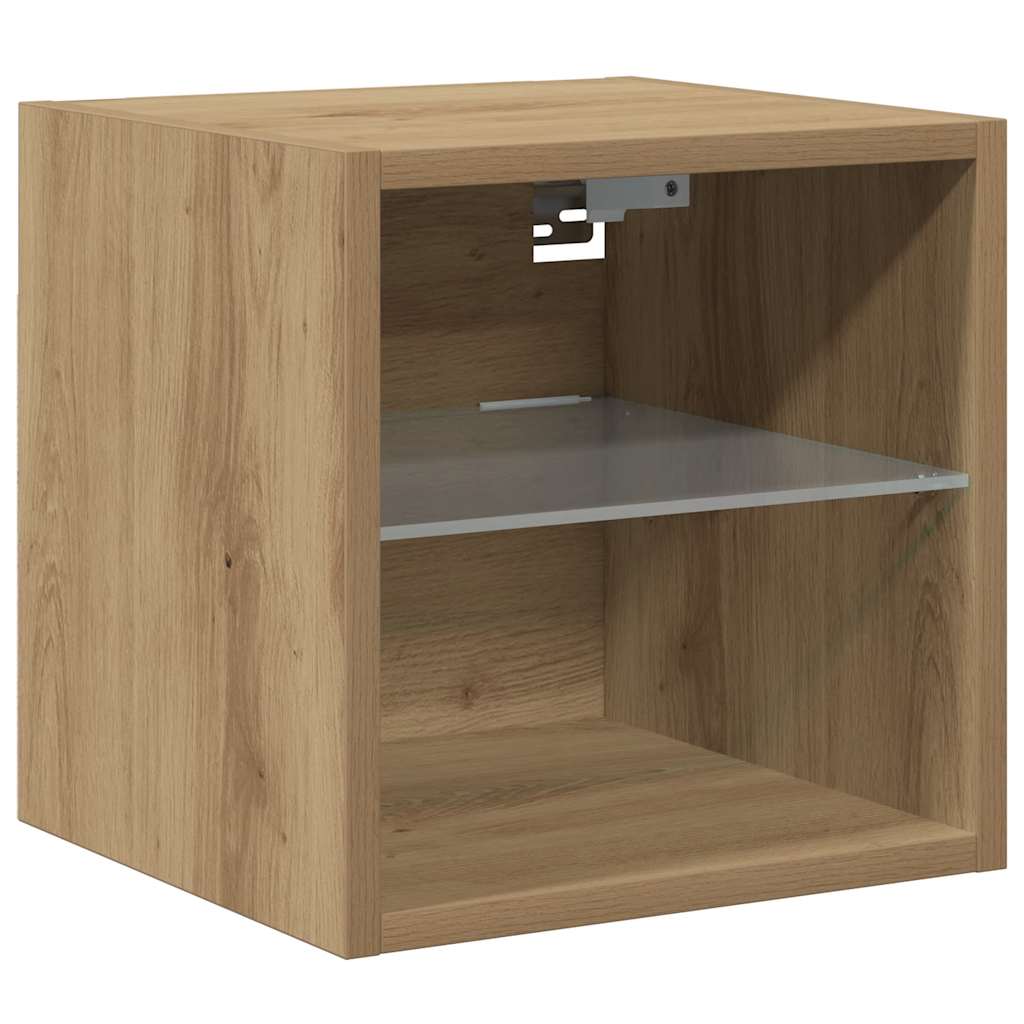 vidaXL TV-Wandschränke mit LED-Leuchten 2 Stk. Artisan-Eiche