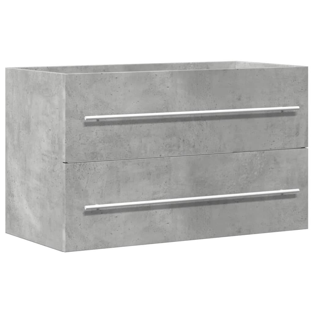 vidaXL Waschbeckenunterschrank Beton Grau 80x38,5x48 cm