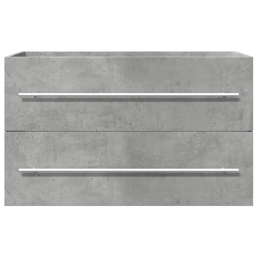 vidaXL Waschbeckenunterschrank Beton Grau 80x38,5x48 cm