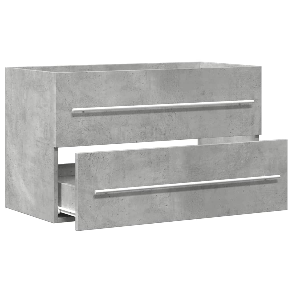 vidaXL Waschbeckenunterschrank Beton Grau 80x38,5x48 cm