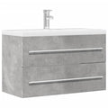 vidaXL Waschbeckenunterschrank Beton Grau 80x38,5x48 cm