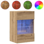 vidaXL Wandschränke mit LED-Leuchten für TV 2 Stk. Artisan-Eiche