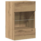 vidaXL Wandschränke mit LED-Leuchten für TV 2 Stk. Artisan-Eiche