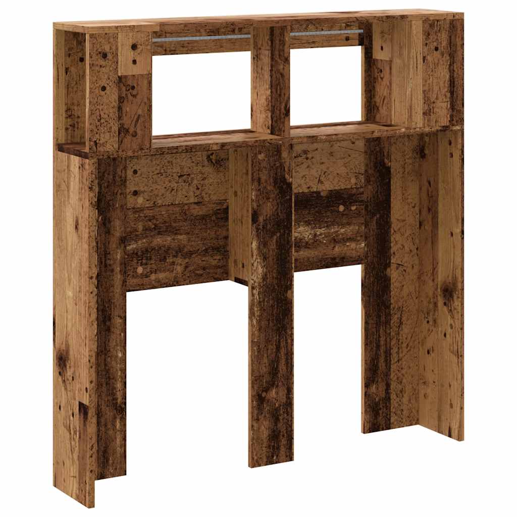 vidaXL LED-Kopfteil Altholz-Optik 100x18,5x103,5 cm Holzwerkstoff