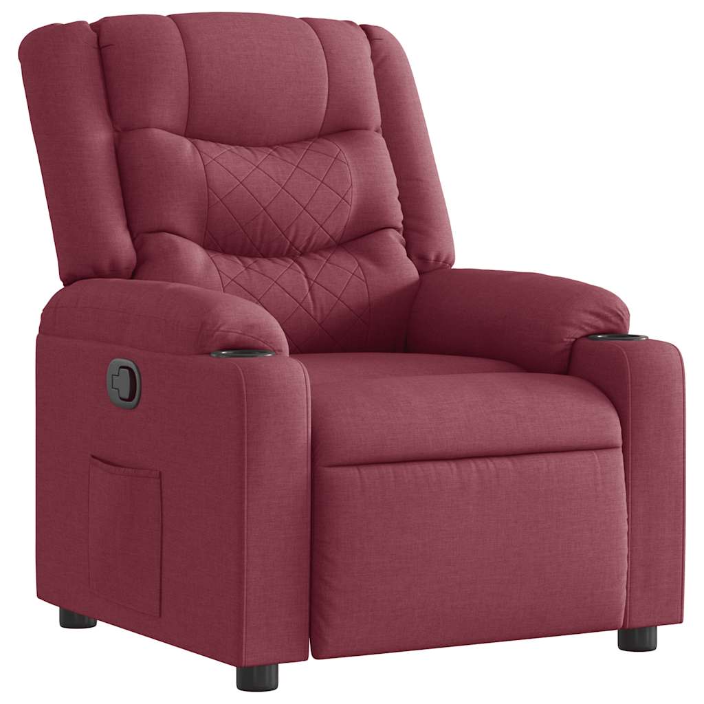 vidaXL Relaxsessel Weinrot Stoff
