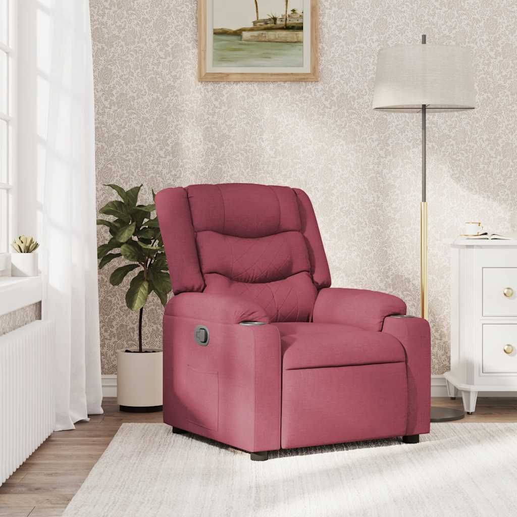 vidaXL Relaxsessel Weinrot Stoff