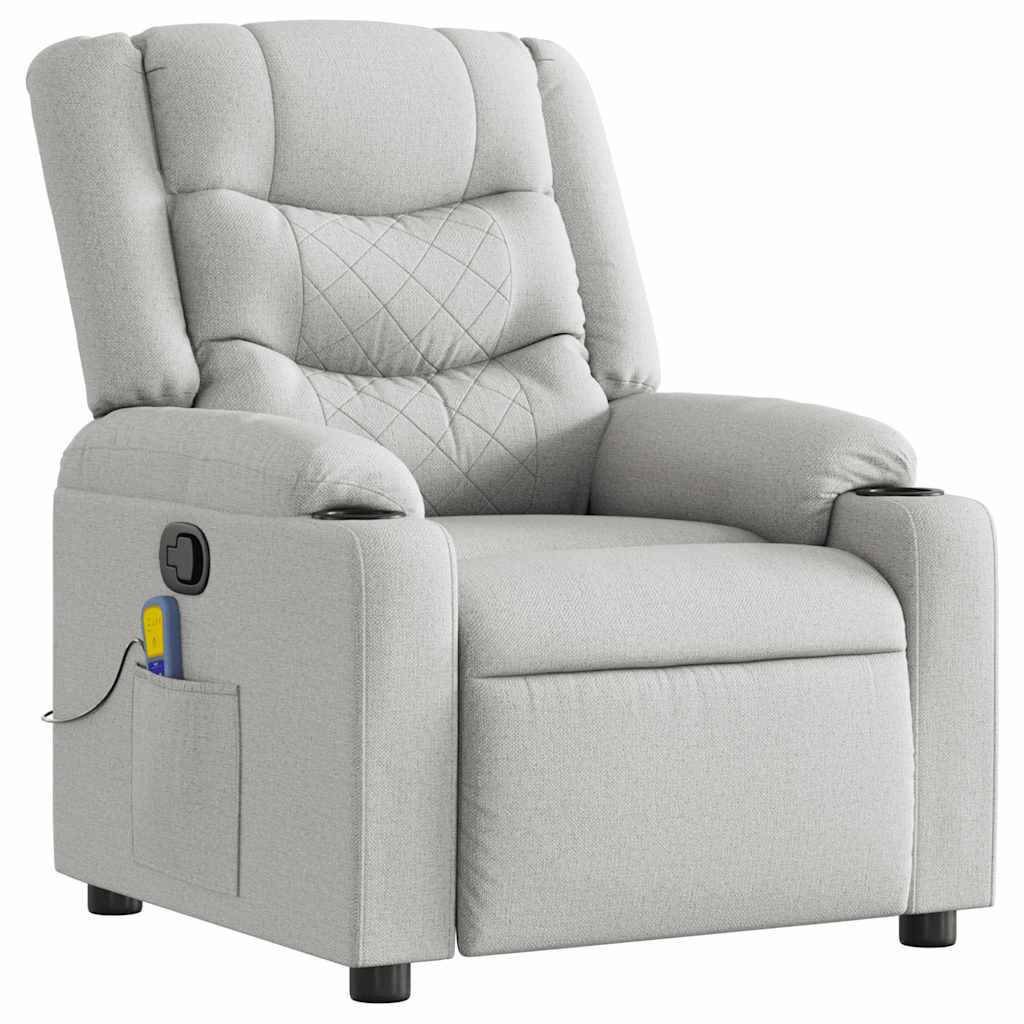 vidaXL Massagesessel Wolkengrau Stoff