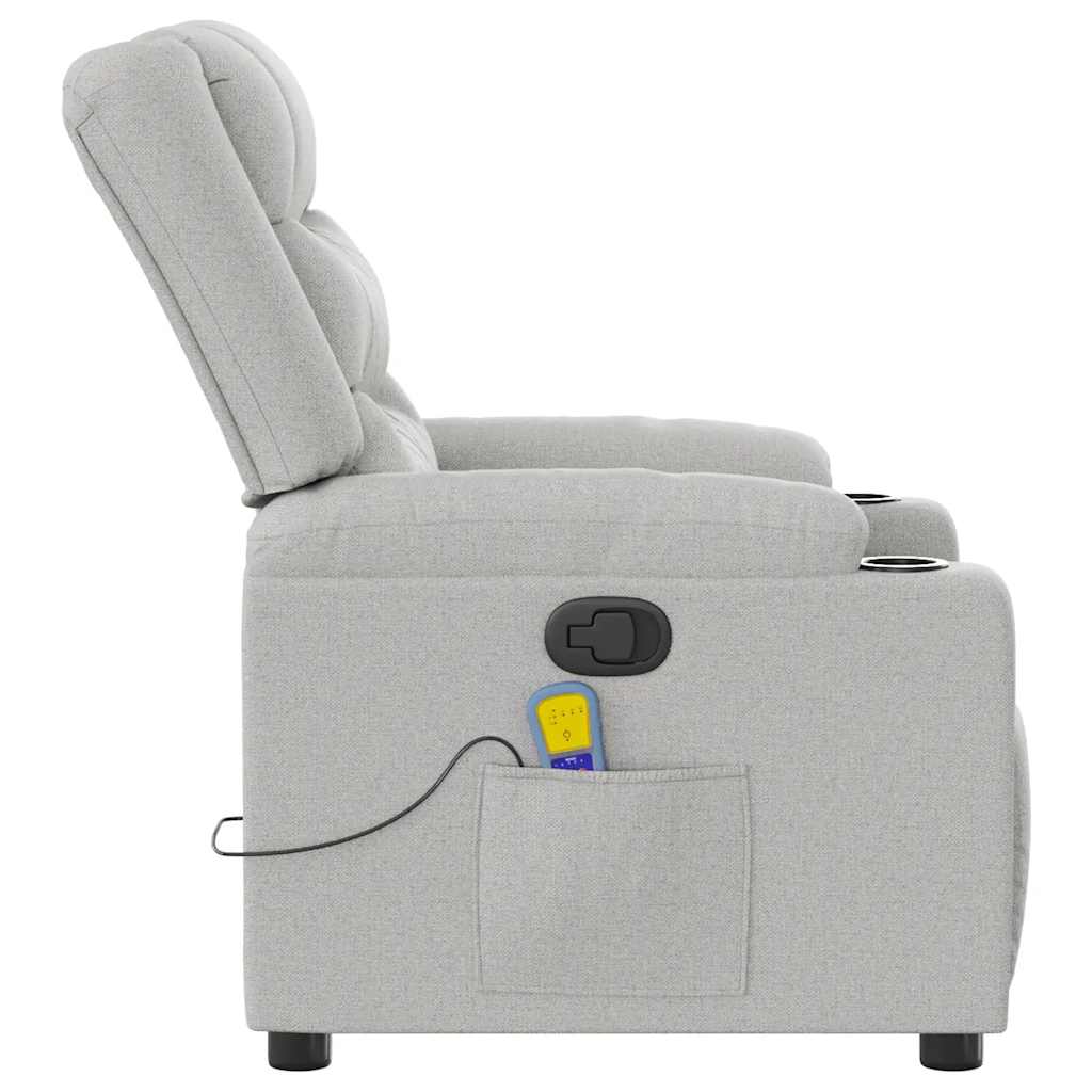 vidaXL Massagesessel Wolkengrau Stoff