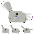 vidaXL Massagesessel Wolkengrau Stoff