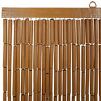 vidaXL Insekten-Türvorhang Palmendruck 90x220 cm Bambus