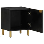 vidaXL Nachttische 2 Stk. Schwarz 40x33x46 cm Massivholz Mango