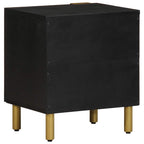 vidaXL Nachttische 2 Stk. Schwarz 40x33x46 cm Massivholz Mango