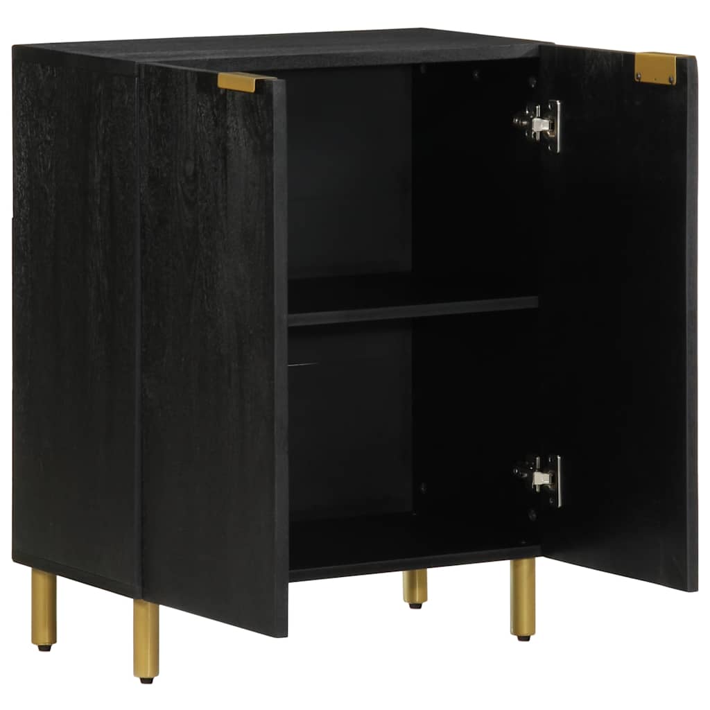 vidaXL Sideboard Schwarz 60x33x75 cm Holzwerkstoff
