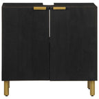 vidaXL Waschbeckenunterschrank Schwarz 62x33x58 cm Holzwerkstoff