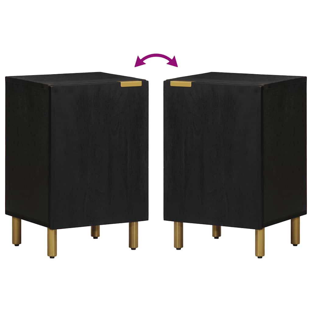 vidaXL Badschrank Schwarz 38x33x58 cm Holzwerkstoff