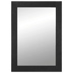 vidaXL Badspiegel Schwarz 50x70x2,5 cm Holzwerkstoff und Messing