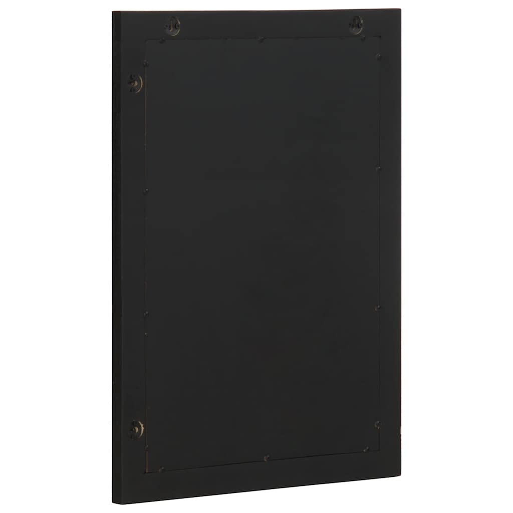 vidaXL Badspiegel Schwarz 50x70x2,5 cm Holzwerkstoff und Messing