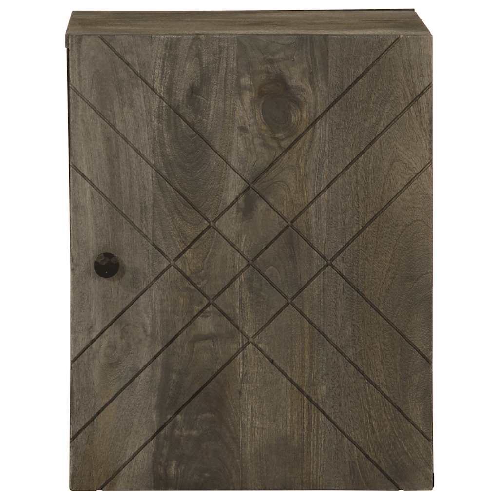 vidaXL Bad-Wandschrank Schwarz 38x33x48 cm Massivholz Mango