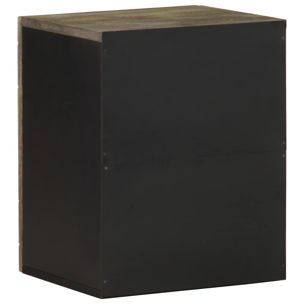vidaXL Bad-Wandschrank Schwarz 38x33x48 cm Massivholz Mango