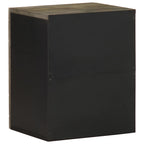 vidaXL Bad-Wandschrank Schwarz 38x33x48 cm Massivholz Mango