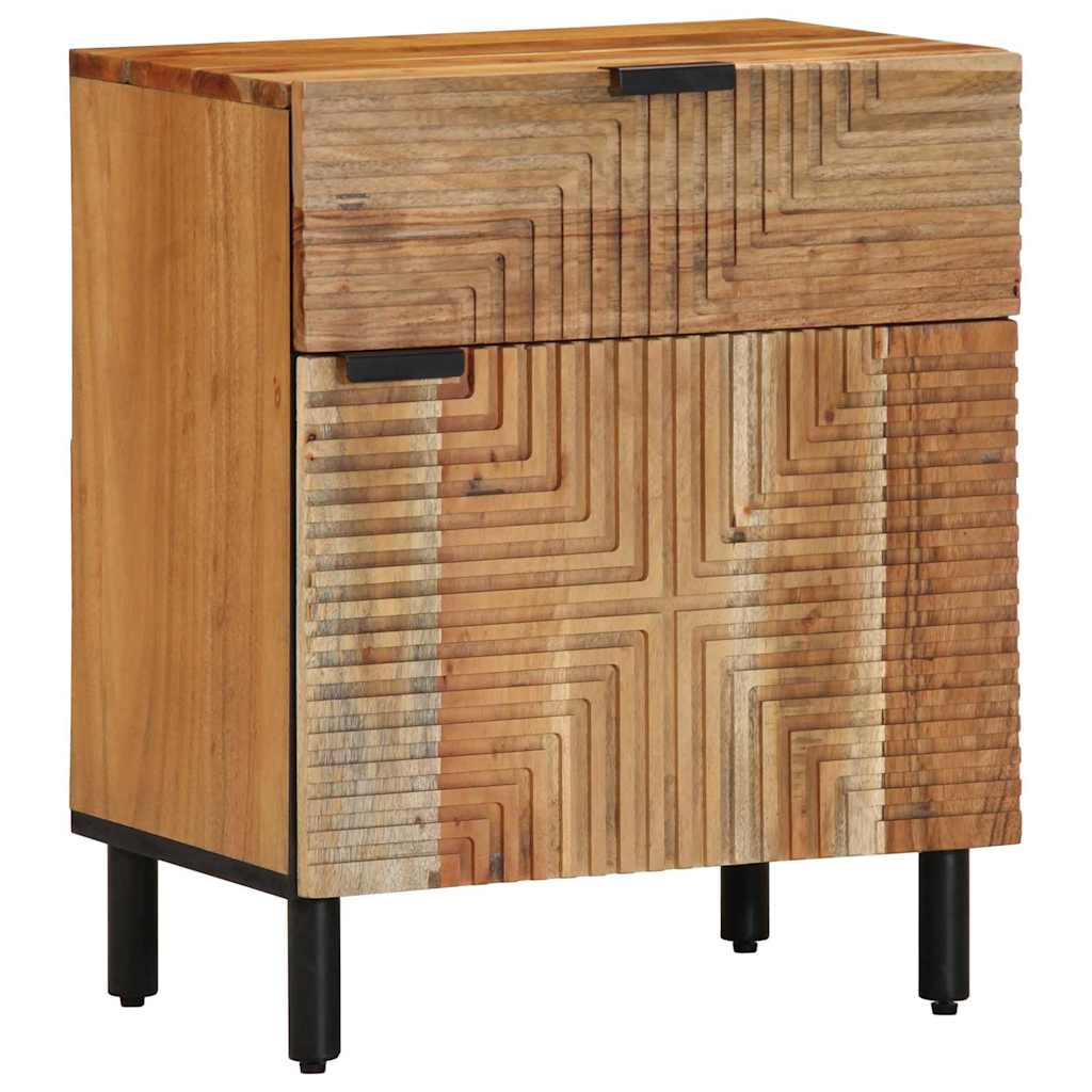 vidaXL Bettschrank Braun 50 x 33 x 60 cm Massivholz Akazie