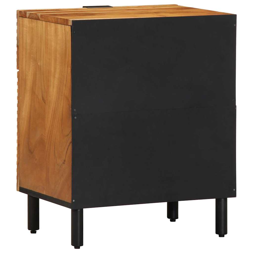 vidaXL Bettschrank Braun 50 x 33 x 60 cm Massivholz Akazie