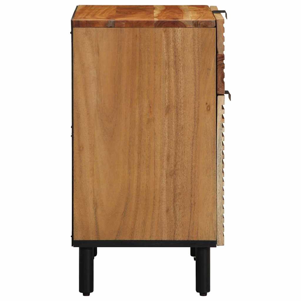 vidaXL Bettschrank Braun 50 x 33 x 60 cm Massivholz Akazie
