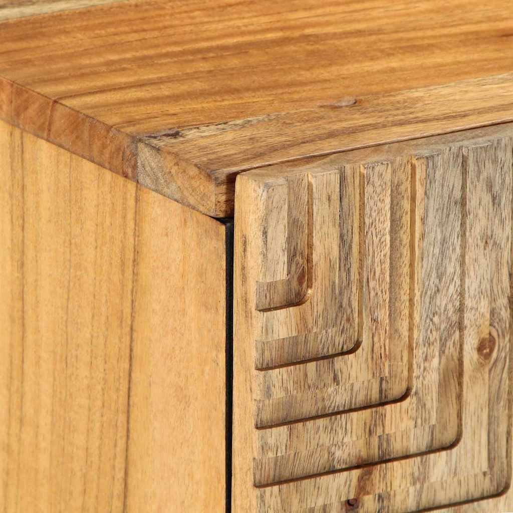 vidaXL TV-Schränk mit Regal Braun 105 x 33 x 46 cm Massivholz Mango