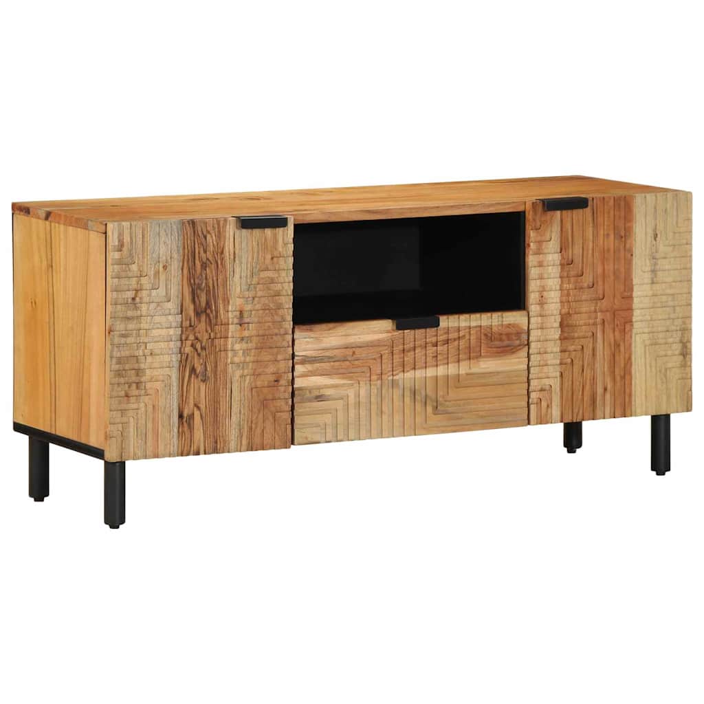 vidaXL TV-Schränk mit Regal Braun 105 x 33 x 46 cm Massivholz Mango