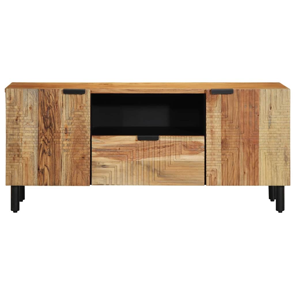 vidaXL TV-Schränk mit Regal Braun 105 x 33 x 46 cm Massivholz Mango