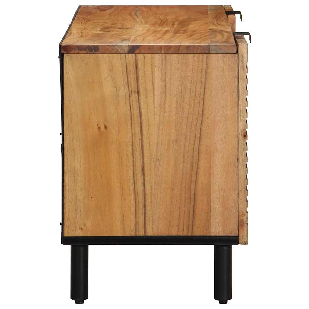 vidaXL TV-Schränk mit Regal Braun 105 x 33 x 46 cm Massivholz Mango