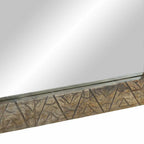 vidaXL Badspiegel Grau 50x2,5x70 cm Massivholz Mango