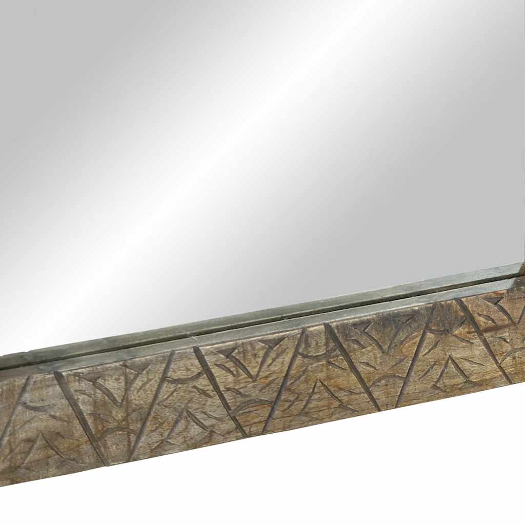 vidaXL Badspiegel Grau 50x2,5x70 cm Massivholz Mango