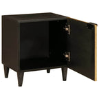 vidaXL Nachttisch Schwarz und Gold 40 x 33 x 46 cm Holzwerkstoff