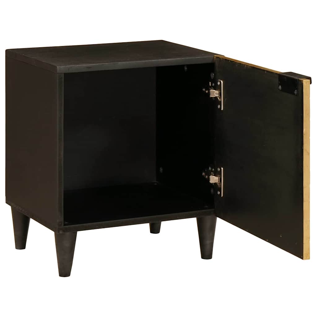 vidaXL Nachttisch Schwarz und Gold 40 x 33 x 46 cm Holzwerkstoff