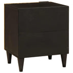 vidaXL Nachttisch 2 pcs Schwarz und Gold 40 x 33 x 46 cm Holzwerkstoff