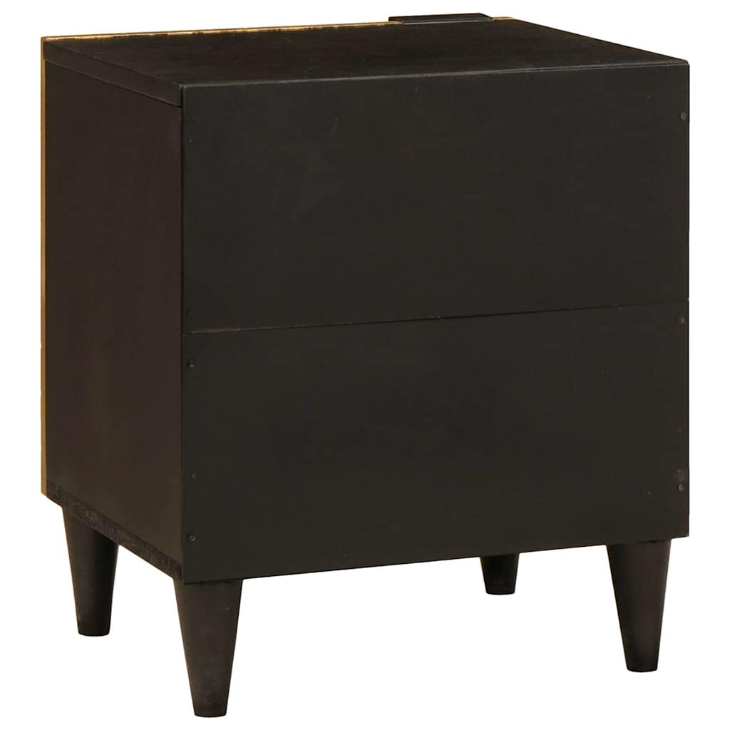 vidaXL Nachttisch 2 pcs Schwarz und Gold 40 x 33 x 46 cm Holzwerkstoff