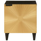 vidaXL Nachttisch 2 pcs Schwarz und Gold 40 x 33 x 46 cm Holzwerkstoff