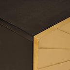 vidaXL TV-Schränk Schwarz und Gold 105 x 33 x 46 cm Holzwerkstoff