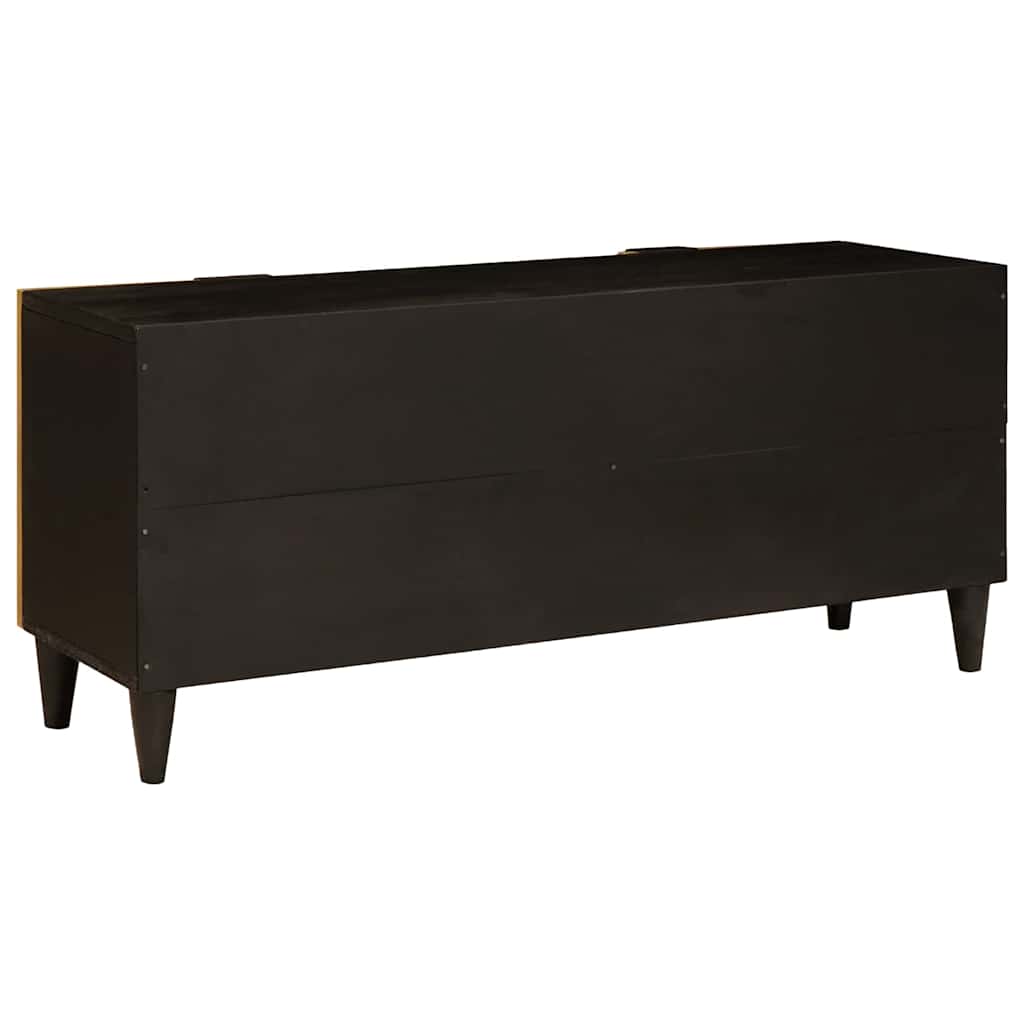 vidaXL TV-Schränk Schwarz und Gold 105 x 33 x 46 cm Holzwerkstoff