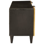 vidaXL TV-Schränk Schwarz und Gold 105 x 33 x 46 cm Holzwerkstoff