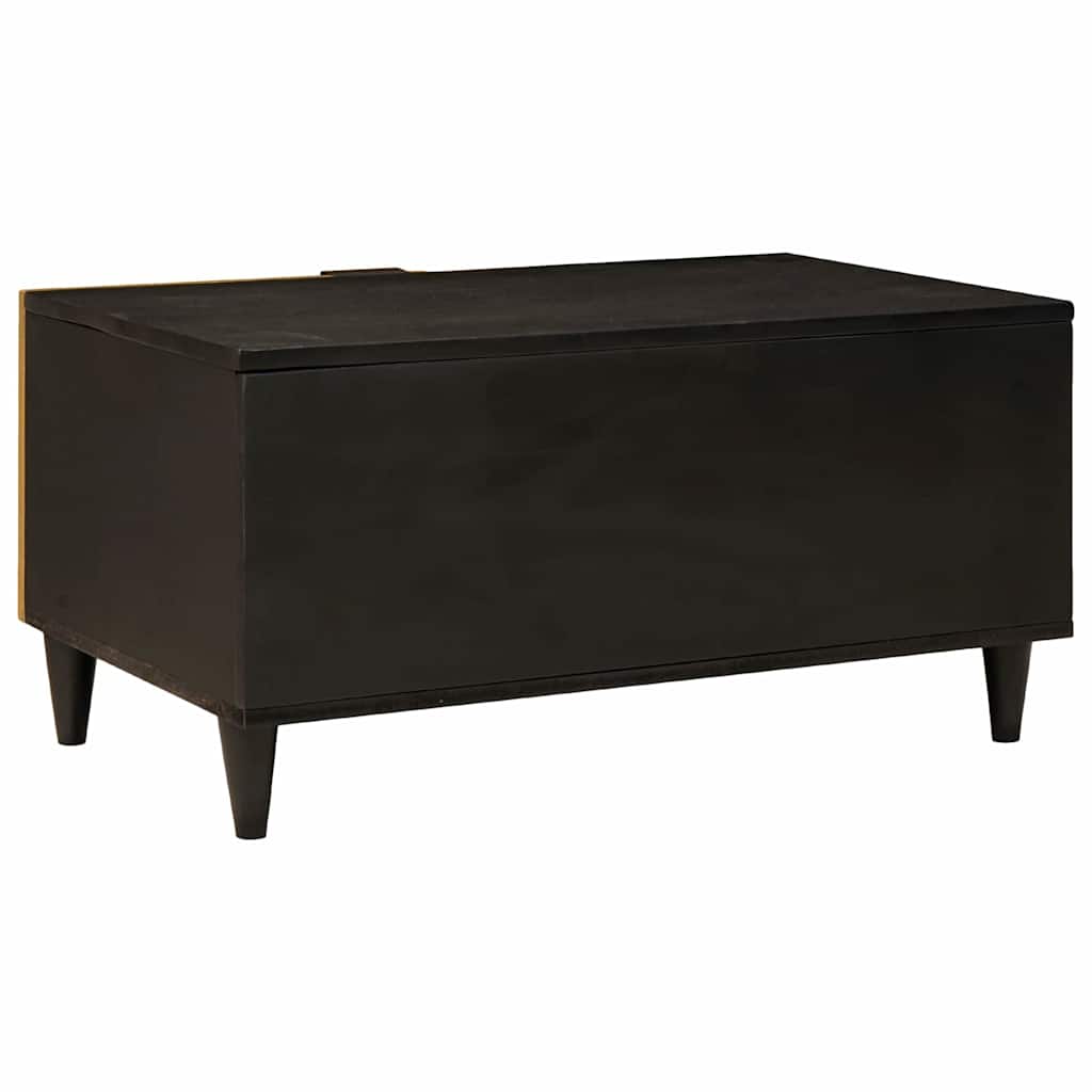 vidaXL Couchtisch Schwarz und Gold 80 x 50 x 40 cm Holzwerkstoff