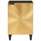 vidaXL Badezimmerschrank mit Regal Schwarz und Gold 38 x 33 x 58 cm