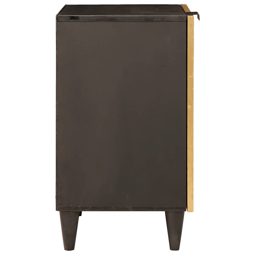 vidaXL Badezimmerschrank mit Regal Schwarz und Gold 38 x 33 x 58 cm