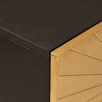 vidaXL Seitenschrank mit Regal Schwarz und Gold 80 x 33,5 x 75 cm