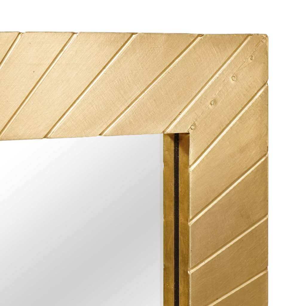 vidaXL Badezimmer Spiegel Wandmontiert Gold 50 x 2,5 x 70 cm