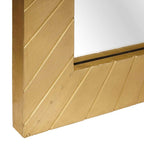 vidaXL Badezimmer Spiegel Wandmontiert Gold 50 x 2,5 x 70 cm