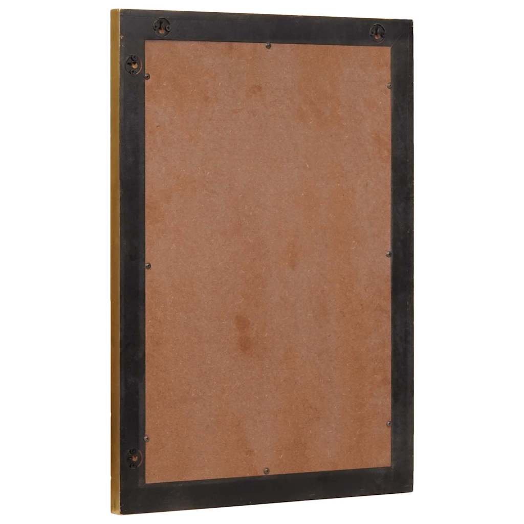 vidaXL Badezimmer Spiegel Wandmontiert Gold 50 x 2,5 x 70 cm